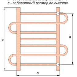 Полотенцесушитель АДВ ЛКZ -02 60х60х85 три змейки - фото 7007